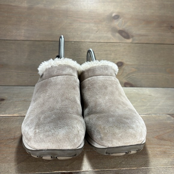 dansko parson womens size 40 shoes brown suede fur lined comfort clogs - Picture 5 of 9